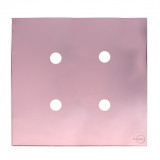 Placa p/ 4 Furos 4x4 - Novara Glass Ouro Rose